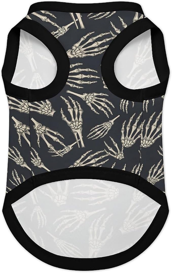 Halloween Pet Vest Skeleton Hand Pet Shirts Small | scary season Dog Shirt Vest cute pet Sleeveless Vests Ice Silk Dog T-Shirts holiday Dog Clothes Halloween Canine Wear