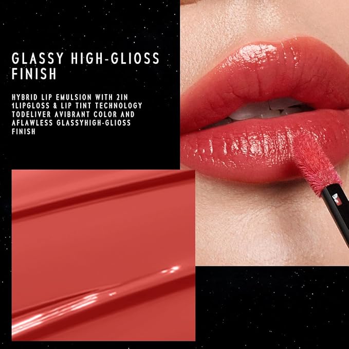 STELLAR DUST LIP STAIN-Long Lasting, Waterproof and Transferproof Lip Tint, Glossy Finish Lip Gloss, Lightweight Lipstick, High Coverage, Stocking Stuffers For Teen Girls (13 BERRION)