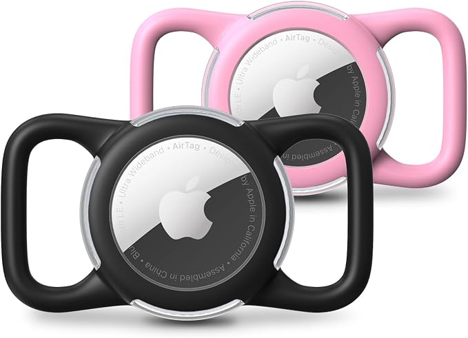 Waterproof AirTag Holder for Dog Collar, Soft Slide-On Dog AirTag Holder | Full-Body Protection, No-Dangle Fit, Ultra-Durable, Lightweight, Tool-Free Installation, Clear Cover, Fits Dog & Cat Collars