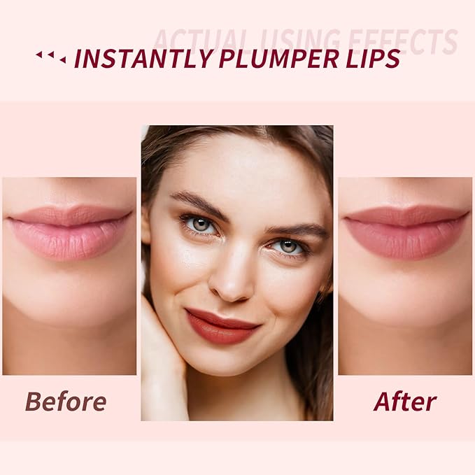 Longwear Liquid Lip Liner, 2025 New 2-in-1 Lip Liner Liquid Pen, Waterproof Long-Lasting Matte Liquid Lipstick for Women (04)