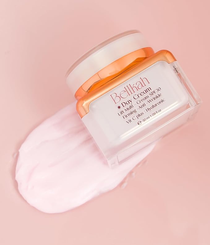 Bellkah SPF 30 Anti-Aging Face Moisturizer Cream – Firming, Wrinkle-Reducing, Hydrating Moisturizer Face Cream with Vitamin C & Hyaluronic Acid – Moisturizing Skin Care for Women – 30ml
