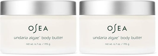 OSEA Undaria Algae™ Body Butter 6.7 oz - For Dry Skin - Ultra Hydrating Whipped Shea Butter + Ceramides - Vegan Skincare & Clean Bodycare - Thick Body Cream - For Extremely Dry Crepey Skin (Pack of 2)