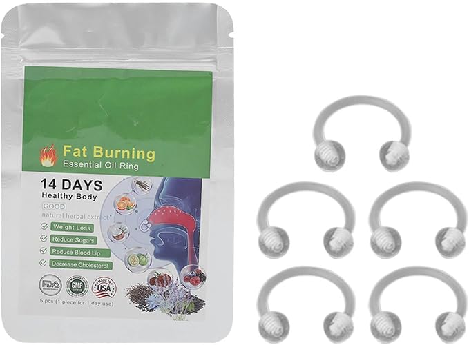 Essential Oil Nose Rings, 5pcs Tightening Essential Oil Ring,Superslimtm Slimming Detoxifying Essential Oil Nose Ring,Slim Nose Ring