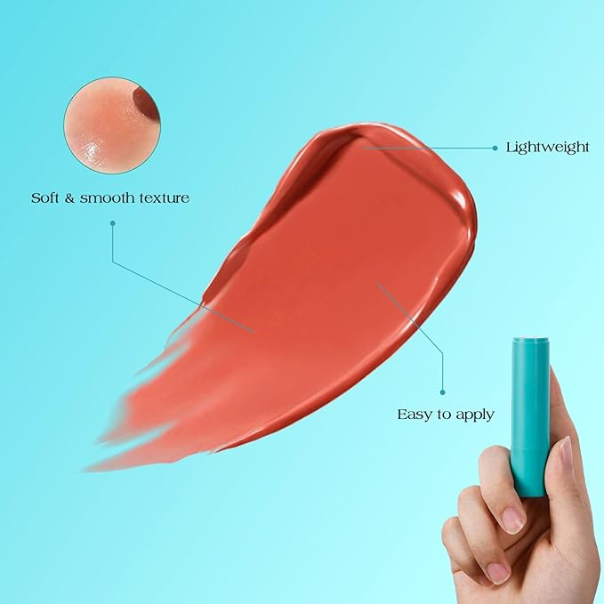 Charm Kiss Lip Tint Hydrating, Sheer Strength Hydrating Lip Tint,Powerful Moisturizing Lipstick Water Lipstick Natural Ingredients, Non-Sticky And Long-Lasting(3# Muted Rose)