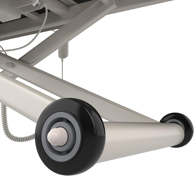 Electric Massage Bed with Adjustable Height and Backrest, Electric Massage Table for Treatment, Physical Therapy and Spa Facial Bed, 2 Motor, Hydraulic Equipment, Remote Control, 32 W x 75 L, Beige