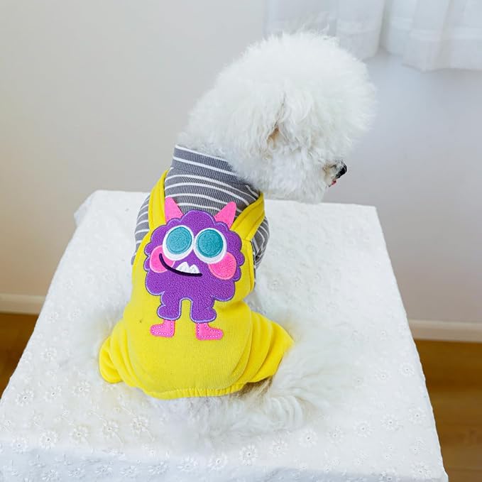 Dog Stylish Overalls Comfortable Puppy One Piece Outfits Summer Bib Overalls for Small Dogs Cute Pet Jumpsuit Onesie Chihuahua Yorkies Birthday Holiday Clothes Costume
