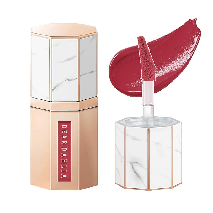 DEARDAHLIA Paradise Dream Velvet Lip Mousse (Cranberry) - Vegan Soft-Matte Lip Tint with Lightweight, Buildable, Long-Lasting Color, Whipped Mousse Texture. Cruelty-Free. 0.21 Fl oz