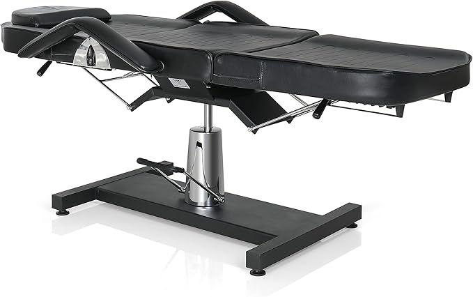 TATARTIST Hydraulic Facial Bed Esthetician Chair Portable Massage Table Professional Spa Chair 360° Rotate Beauty Medical Tattoo Chair Salon Treatment Table (Black)