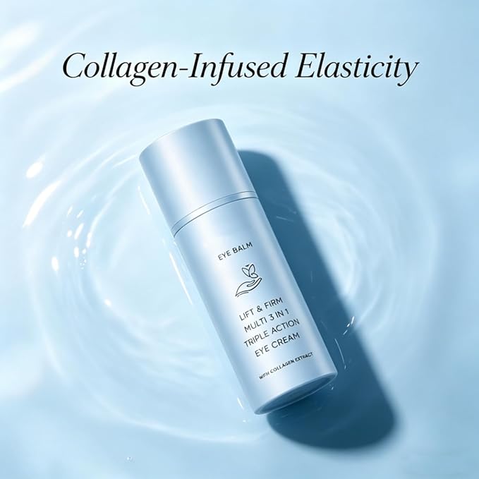 Korean Under Eye Balm, Hydrating Eye Balm Stick for Mature Skin, Collagen-Infused Multi Balm, Firming and Smoothing Eye Care Stick, Lightweight 3-in-1 Formula for Fine Lines (2pcs)