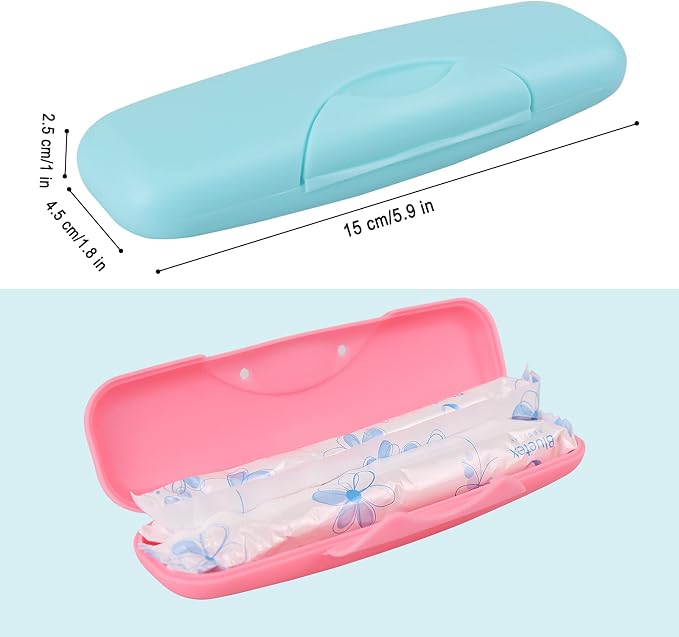 Tampon Storage Bag,Plastic Tampon Organizer Bag Pack of 3 Small Pouch for Feminine Products 6 * 2 * 1inches Portable Period Bags for Women,Ladies,Girls