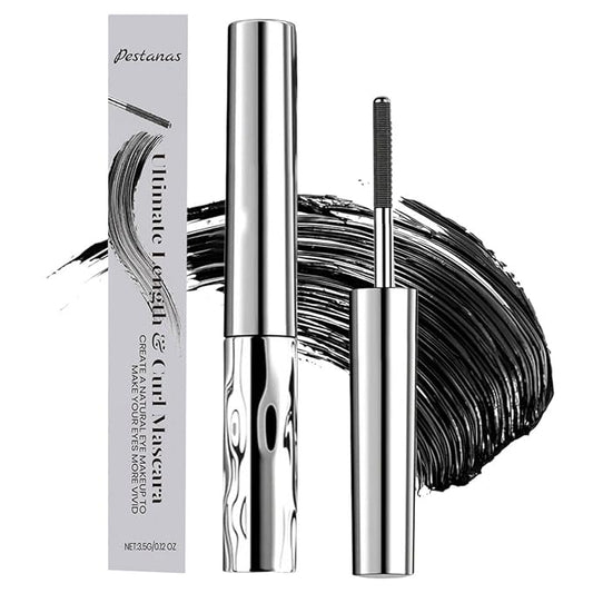 Zkyo Iron Wand Mascara, Waterproof Metal Mascara Wand,Liquid Lash Extensions Effect, Waterproof & Long-Lasting, No Flaking, No Clumping, 3D Curling Eyelash(Black)（1PC)