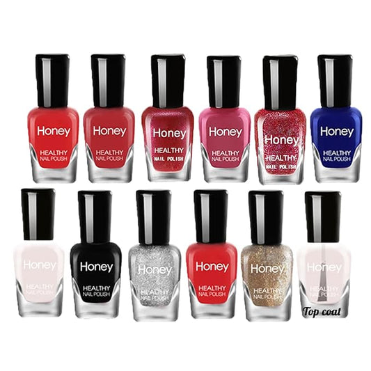 Non Toxic Nail Polish Set, Easy Peel Off and Fast Dry, Eco Friendly and Organic Water Based Nail Polish for Women, Teens (12 Bottles, 5ML)
