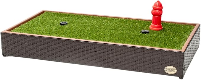 Porch Potty Premium Outdoor Dog Potty System with Artificial Grass, Self-Cleaning Sprinkler System & Drainage Hose – Reusable Dog Grass Pad for Apartment Balconies, Patios & Condos