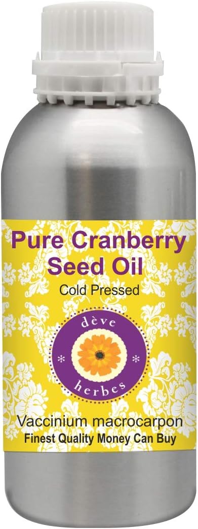 Deve Herbes Pure Cranberry Seed Oil (Vaccinium macrocarpon) Cold Pressed 630ml (21 oz)