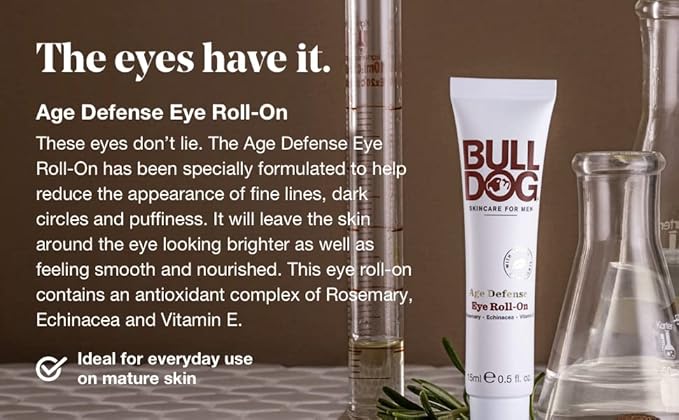 Bulldog Skincare for Men Age Defense Eye Roll-On, 0.5 fl oz (15 ml)
