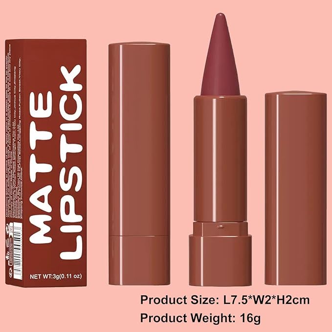 2-in-1 Gradient Red Lip Liner & Lipstick, Waterproof Long Lasting Matte Dark Red Lip Liner Pencil, Makeup Smudge proof lip liner with Cone Tip (07#-Vivid Auburn)