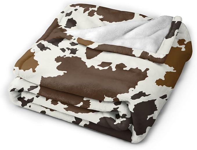 Cow Print Blankets and Throw, Cow Blanket for Adults,Cowhide Blanket for Girls, Cute Blankets for Teen Girls, Toddler Blanket for Kids, Cow Baby Blanket Cow Stuff for Women Highland Cow Decor 50"x 60"