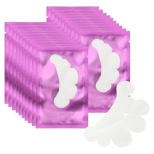 100 Pairs Cloud Shape Eye Under Gel Pads Eyelash Extensions Patches,Lash Extension Lint Free Under Hydrogel Eye Mask Pads Beauty Tools (Purple)