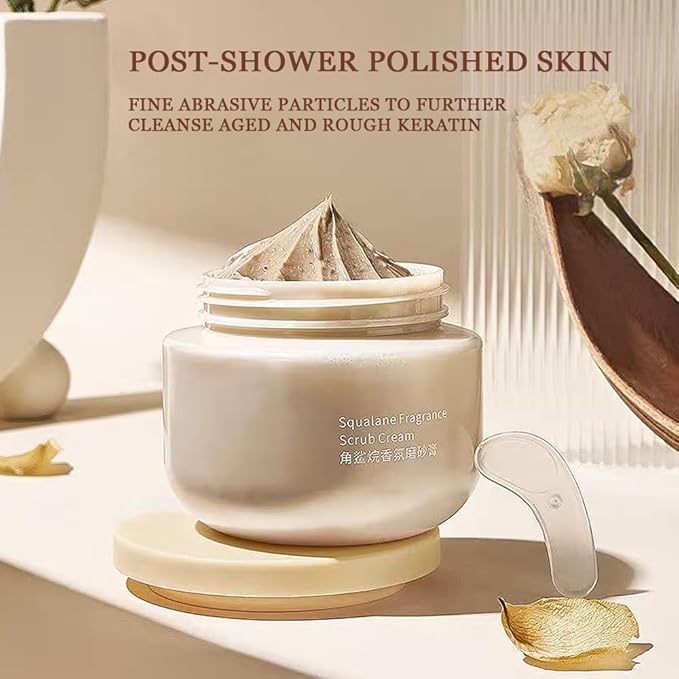 Squalane Body Scrub - Exfoliates & Deeply Nourishes for Smooth, Radiant Skin (Fragrance)
