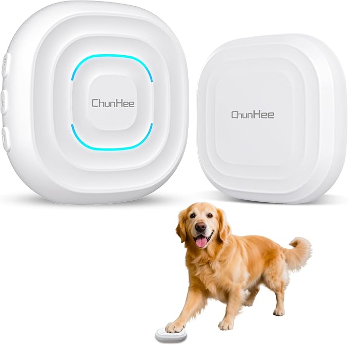 ChunHee Dog Door Bell for Potty Training – Smart Wireless Dog Bell to Go Outside – No Battery Needed, 11N Press Force, Perfect for Medium & Large Breeds – Wireless Pet Communicatio