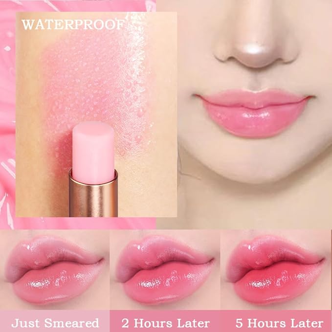 BINGBRUSH 6 Pcs Fruit Color Changing Lipstick Queen,PH Mood Long Lasting Labiales Lip Gloss Lip Balm Tinted Magic Lip Stain Makeup Lipstick Set for Women