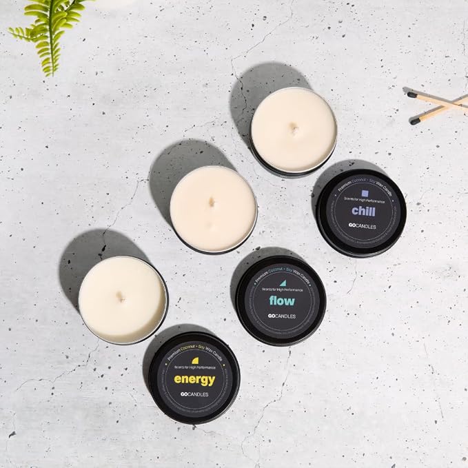 Go Candles Premium Scented Candle Gift Set | 3 Aromatherapy Candles | Natural Coconut Soy Wax | Clean Burning | Hand-Poured in USA | Luxury Home Fragrance | Citrus, Herbal & Earthy Scents