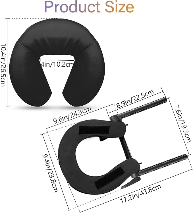 Massage Table Massage Bed Headrest Replacement Adjustable Massage U-Shaped Pillow for Beauty Bed Universal with Elastic Memory Foam Face Pillow Set Accessories Massage Equipment