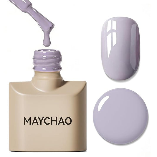 MAYCHAO 15ML Lilac Purple Gel Nail Polish 1Pc Lavender Gel Polish Soak Off UV LED Nail Polish Nail Art Starter Manicure Salon DIY at Home, 0.5 OZ