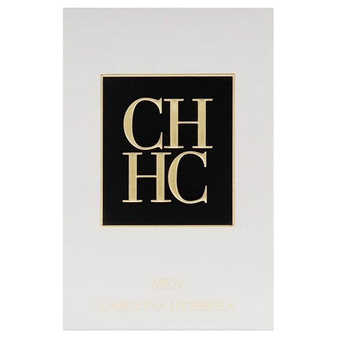 Carolina Herrera Ch Fragrance For Men - Amber Scent Of Leathery Wood And Adventure - Begins With The Warmth Of Wood And Smooth Touch Of Leather - Recommended For Evening Wear - Edt Spray - 3.4 Oz