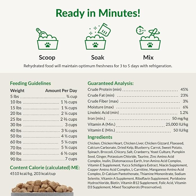 ULTIMATE PET NUTRITION Nutra Complete Freeze-Dried Dog Food Chicken 3lb x2 | Vet-formulated dog food with antioxidants, prebiotics & amino acids, full meal or topper for adult canines, all breeds/sizes