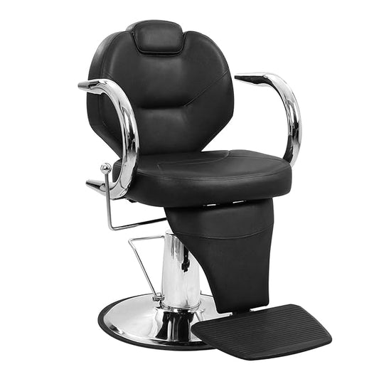 Garvee Salon Chair for Hair Stylist, 360° Swivel Reclining Salon Chair with Adjustable Headrest, Heavy Duty Hydraulic Pump, Shampoo Barber Chair for Beauty Spa & Tattoo Artists