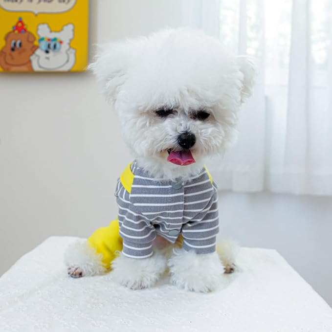 Dog Stylish Overalls Comfortable Puppy One Piece Outfits Summer Bib Overalls for Small Dogs Cute Pet Jumpsuit Onesie Chihuahua Yorkies Birthday Holiday Clothes Costume