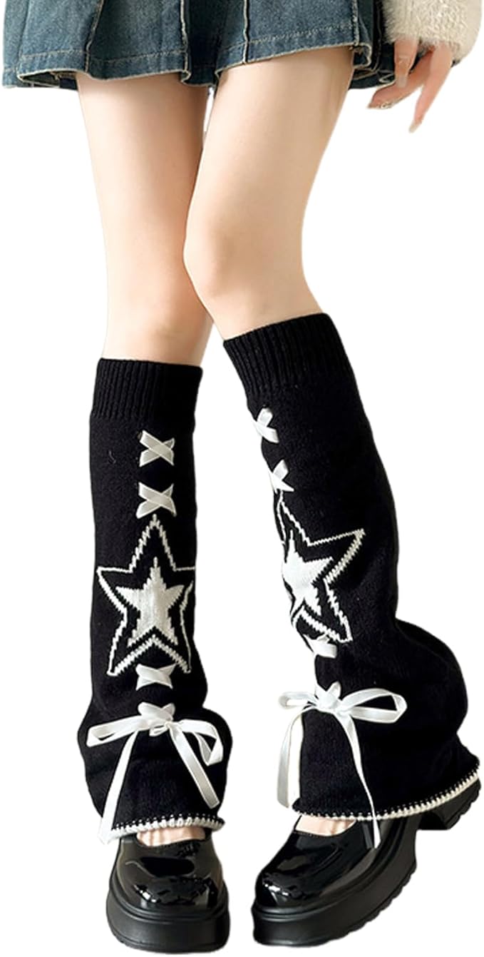 Sexybody Women's Leg Warmers Fashion Knit Warmers Long Socks Cute Y2K Kawaii Japanese Lolita Harajuku Accessories for Girls