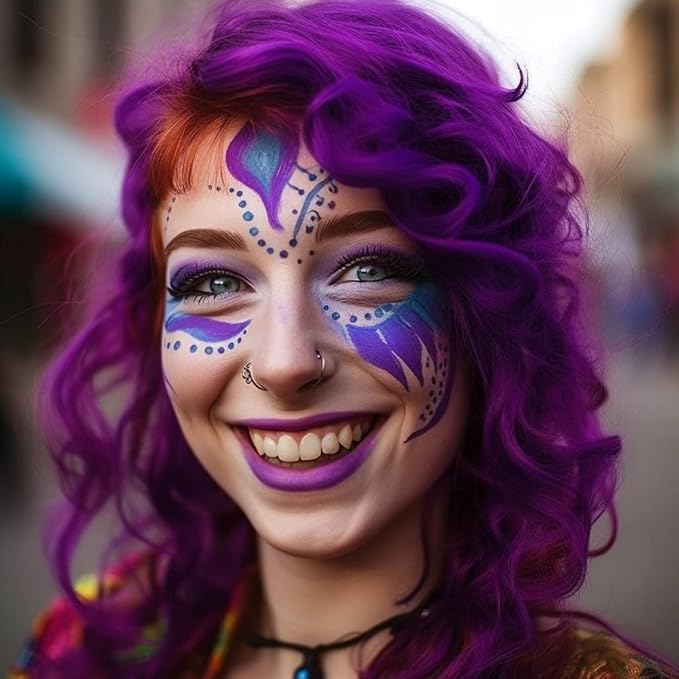 Face and Body Paint Violet (30gm)Non-Toxic High-Quality Paint for Children and Adults Halloween Makeup, Costumes, Festivals