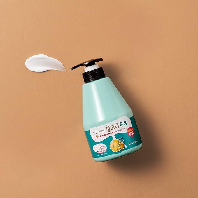 WELCOS KWAILNARA Dalgona Sugar Cookie Milk Body Lotion (19.75 Fl Oz) – Korean Body Lotion for Refreshed & Hydrated Skin | Milk Protein & Black Sugar for Smooth Texture | Paraben-Free & Non-Greasy