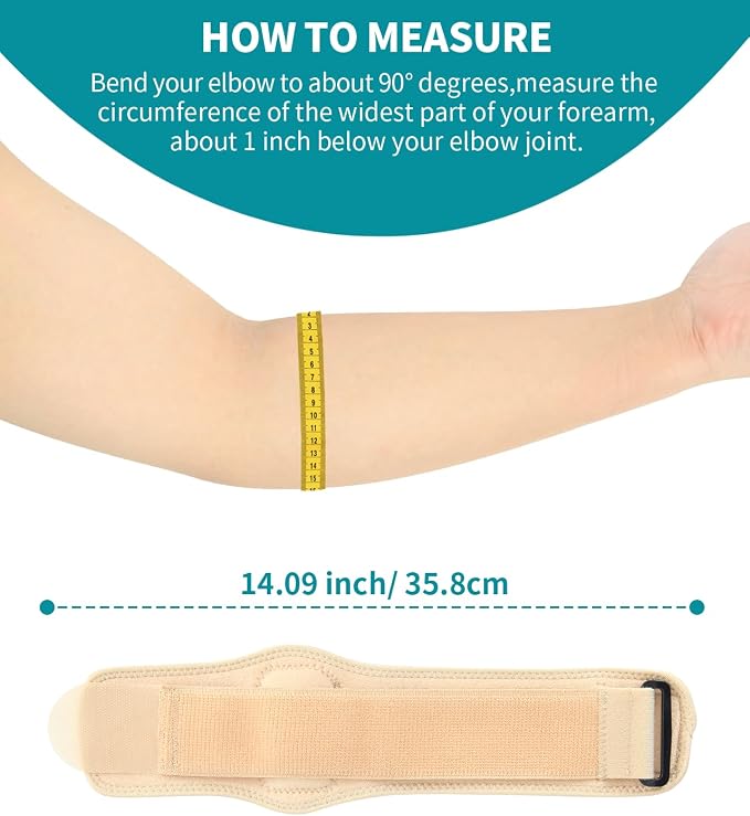 Castor Oil Pack Wrap for Tennis & Golfer's Elbow Castor Oil Wrap Tennis Elbow Brace Strap for Tendonitis Relief for Women Men Right & Left Hands,1 Per Pack S-M