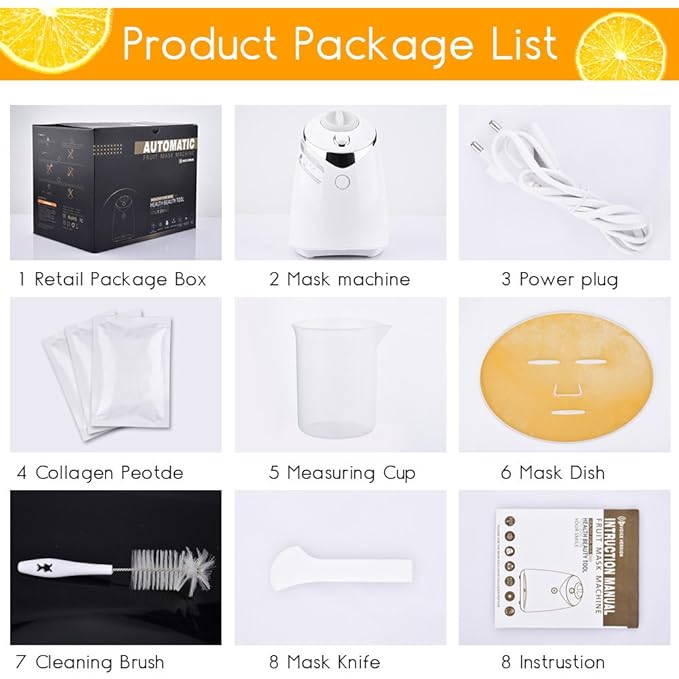DeMoce Face Mask Maker Machine with 32 Collagen Tablets, Automatic DIY Facial Mask Kit for Home Use, Make Your Own Face Masks & Facial Creams, Beauty Gifts for Women Girls