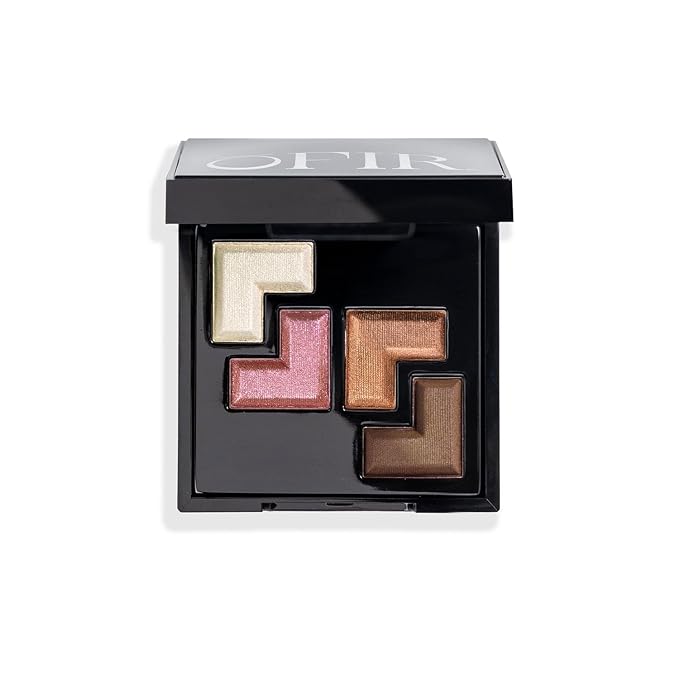 OFIR Quadratic Eyeshadow Palette | Intensely Pigmented and Non-Creasing | Matte & Shimmer Shades | Eye Shadow Palette Makeup with Mirror, Compact for Travel, 4.4g | High Desert - Warm Earthy Browns