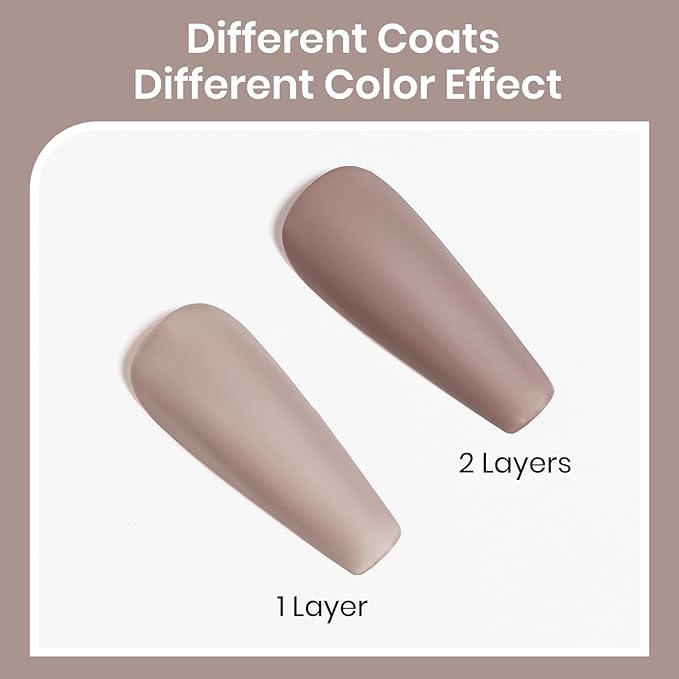 Brown Matte Nail Polish Quick Dry Fall Nail Polish Non Gel, Fast Drying Fingernail Polishes Air Drying Lacquer, Oil-based, Chip Resistant, Vegan, Fast Drying, Streak, Long Lasting