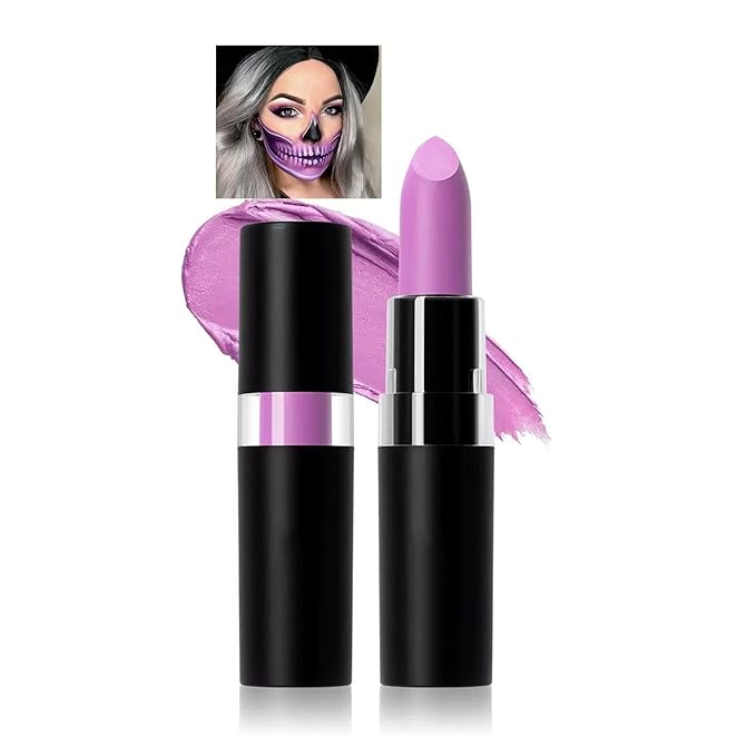Purple Body Paint Stick, Waterproof Face and Body Paint for Halloween Joker Zombie Vampire Skeleton Skull Special Effects Mime Makeup (08# Purple)