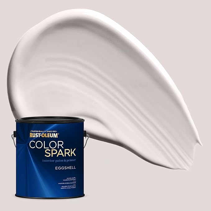 Rust-Oleum Color Spark Interior Paint and Primer in One, Eggshell, Feather Pillow, 1 Gallon