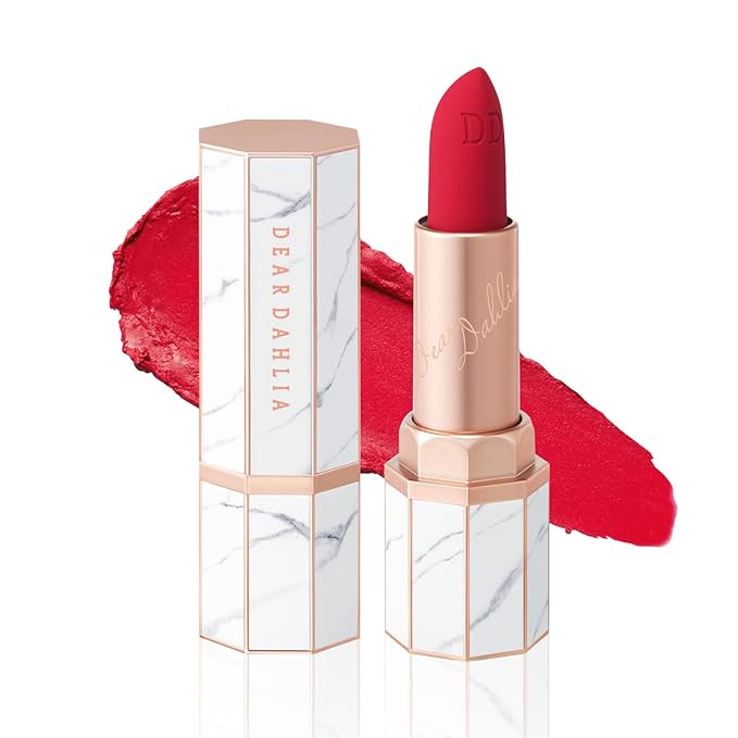 DEARDAHLIA Lip Paradise Effortless Matte Lipstick (Natasha) - Wightness & Silky Matte Lipstick with Long-Lasting and High-Pigment Color, Dahlia Petal Tip for Easy Use. Vegan & Cruelty-Free. 0.11 oz