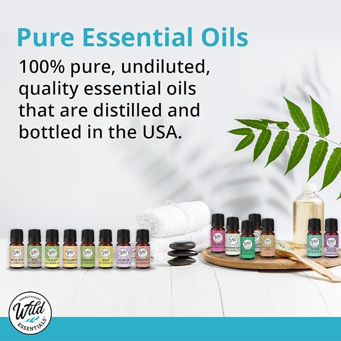 Wild Essentials Palo Santo 2 Pack of Essential Oil - 10ml, Premium Grade, 100% Pure, Made and Bottled in The USA, Cleansing, Purifying, Relaxing, Smudge Oil