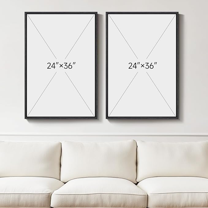 Large Framed Colorful Abstract Wall Art for Living Room Set of 2, 24x36 In | Multicolor, Large artwork for walls, Canvas prints, Modern paintings, Bright pictures, Bedroom hallway office wall decor