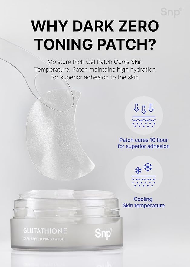 SNP 99% Glutathione + Niacinamide B3 Eye Patch | Nourishing Under Eye Patches for Blemishes and Dark Spots | Under Masks for Puffy Eyes and Dark Circles | Korean Skincare | 60 Patches