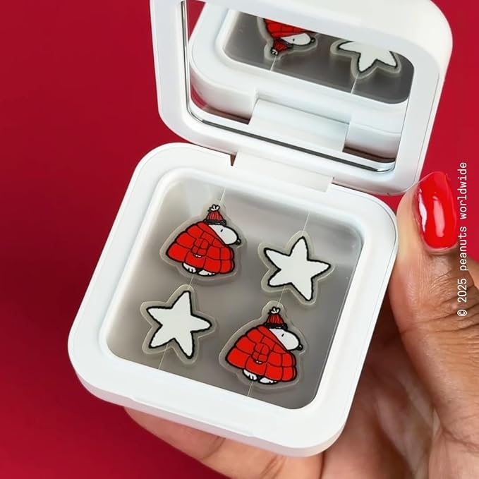 Starface Hydro-Star Pimple Patches + Big Red Snoopy Compact, Absorb Fluid and Reduce Redness, Hydrocolloid, Vegan and Cruelty-Free Skincare (32 Count)