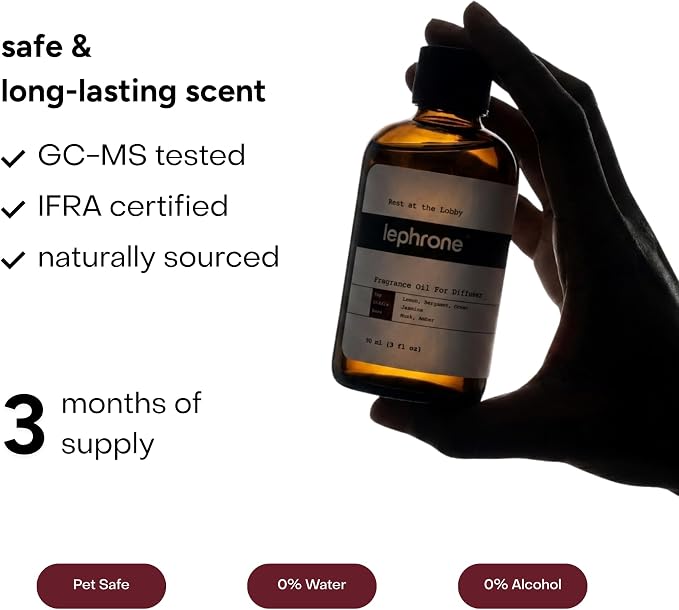 Essential Oil for Waterless Diffusers, Premium Aroma Oil for Home Scenting, Fragrance Oils for Cold Air and Ultrasonic, Pure, Hotel Luxury, Aromatherapy 3 fl oz (Rest at the Lobby)