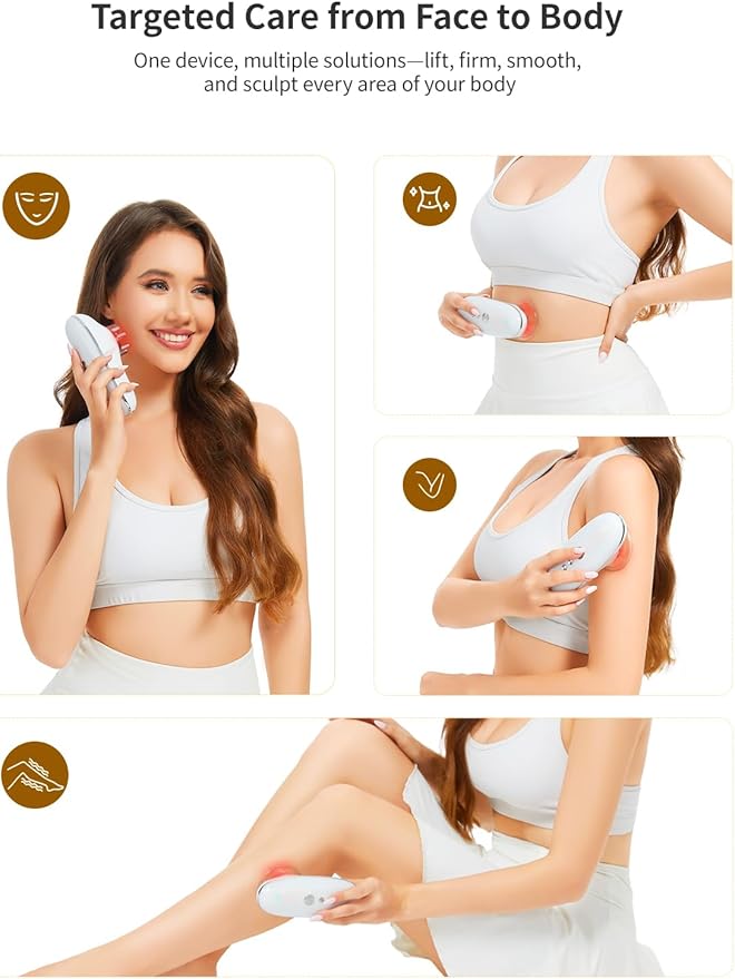 DiDEER 5-in-1 Body Sculpting Machine - Best Cellulite Removal Machine – Lymphatic Drainage Massager, Anti Cellulite Massage Tool & Skin Tightening for Face, Belly, Arms, Legs, Waist, Love Handles