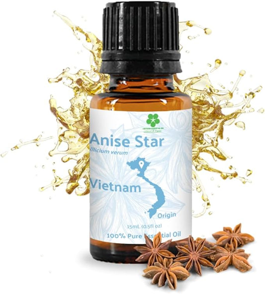 Star Anise Essential Oil - Direct from Malagassi Essential Oils - Premium Star Anise Seed Oil for Aromatherapy, Diffuser, Candle, Soap, Skin and Hair (8oz)
