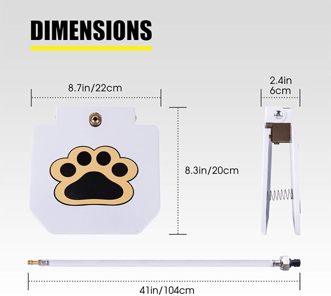 BACOENG Outdoor Dog Water Fountain Step On, Dog Sprinkler Paw Activated for Large Dogs, Pet Drinking Water Fountain with Upgraded Valve